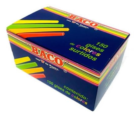 Gis Baco Colores Tic-150 Cajita C/150 Piezas