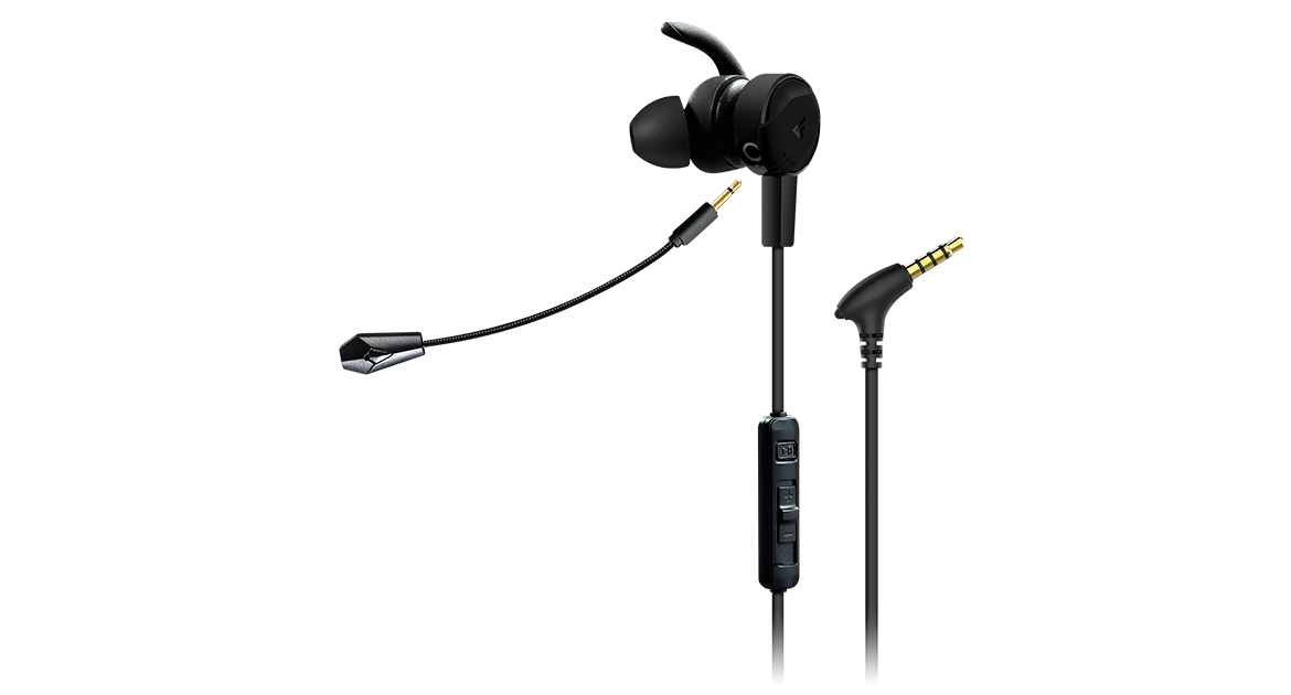 Audifonos Game Factor Epg500, Microfono Removible, 3.5Mm, Negro