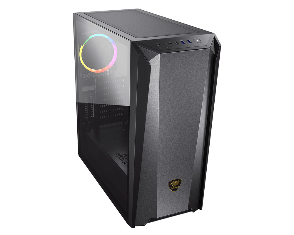 Gabinete Gamer Cougar Mx660 Iron Rgb Dark Black Eatx 1Tipoc 2Usb3.0