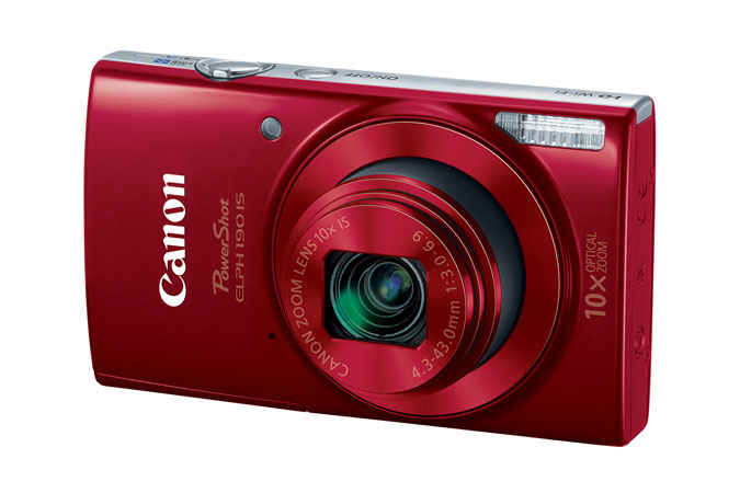 Camara Canon Powershot Elph 190 Is 20Mpx Lcd 2.7" Zoom 4X Vid Hd Roja