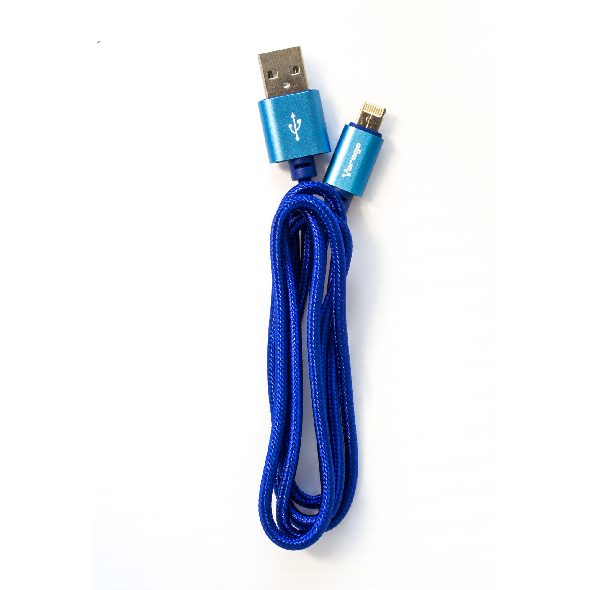 Cable Vorago Cab-209 Dual Micro Usb/Lightning Azul 1M Bolsa