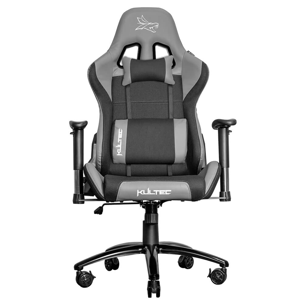 Silla Gamer Kultec Serie X Gris Vinipiel Reclinable Kltx-513