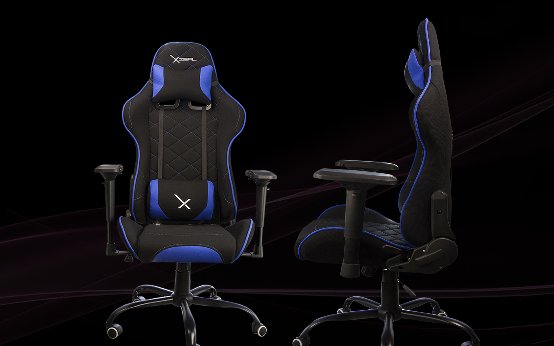 Silla Gamer Xzeal Xz25 Azul Soporte Hasta 150Kg Xzsxz25A