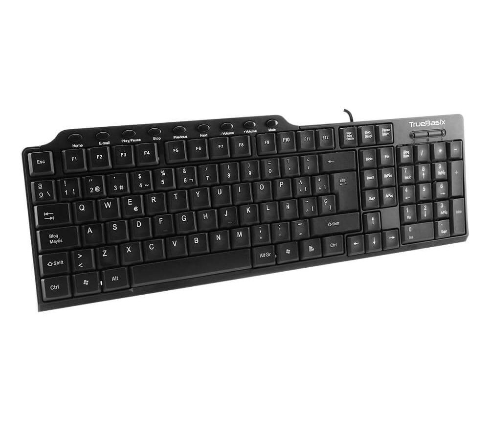 Teclado True Basix Tb-916738 Usb Numerico Negro Pc/Server Alambrico