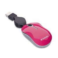 Mouse Mini Usb Verbatim Retractil Vb98618 Rosa