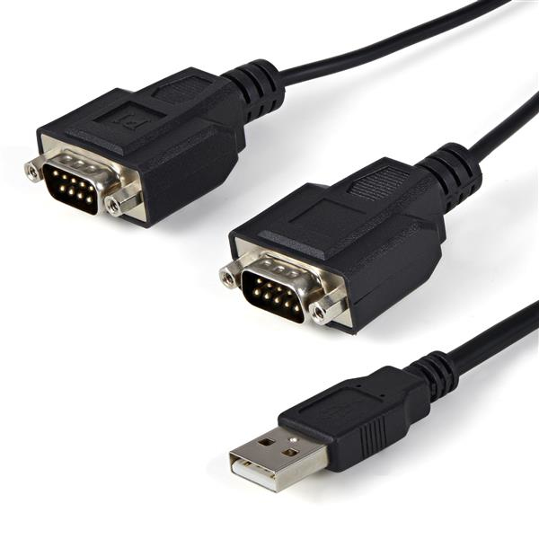 Cable 1.8M Usb A 2  Ptos Serial Con Retencion Com  Startech Icusb2322F