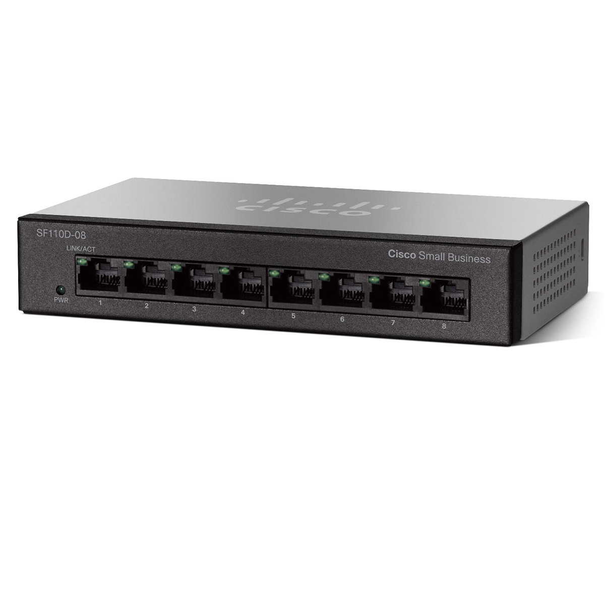 Switch Cisco Serie 110,8 Ptos 10/100,Desktop,No Admin,Qos (Sf110D-08