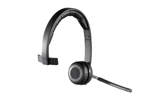 Logitech H820E Audifonos Mono Con Microfono Inalambrico 100M Usb Negro