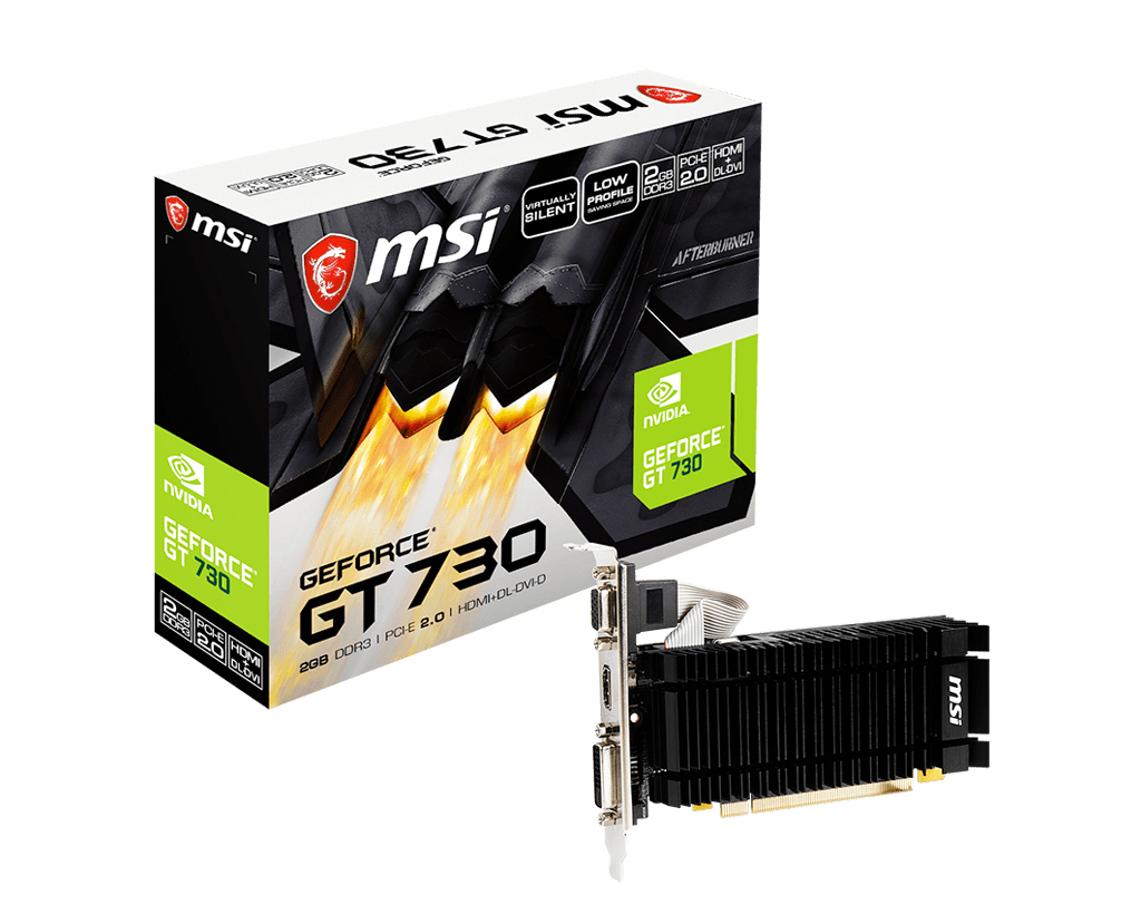 Tarjeta De Video Msi Geforce Gt730 2Gb Gddr3 N730K-2Gd3H/Lpv1