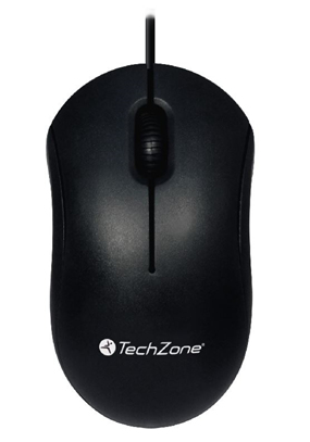 Mouse Techzone Tzmou01 Negro Optico 800 Dpi