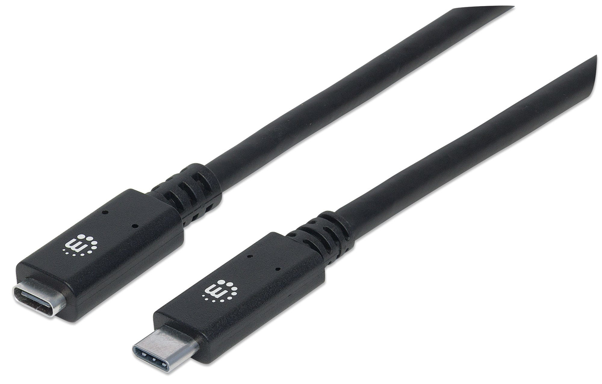 Cable Extension Usb Manhattan Tipo C Macho-Hembra 50Cm Negro 355230