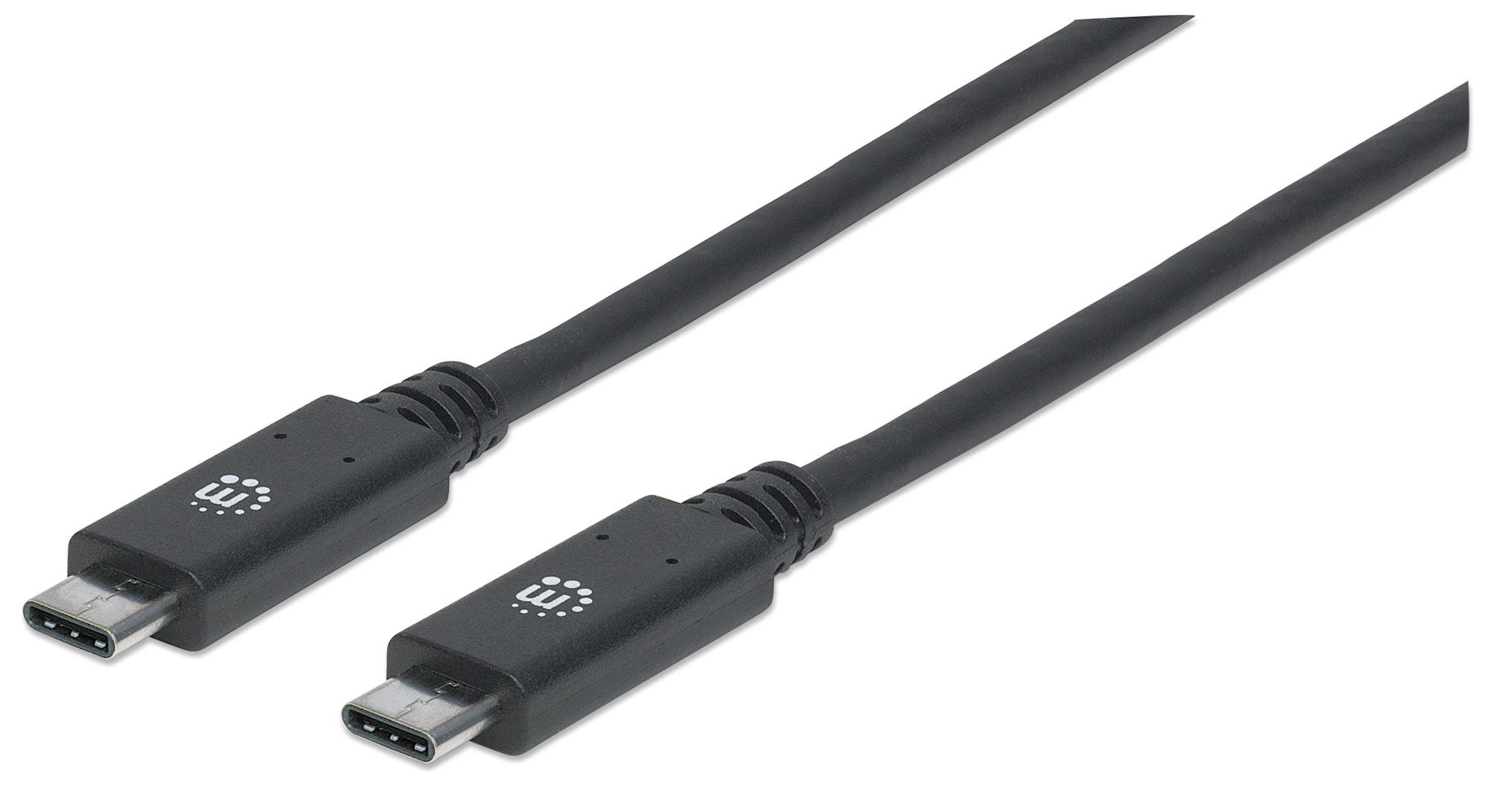Cable Usb Manhattan Tipo C Macho-Macho 1M Negro V3.1 354868