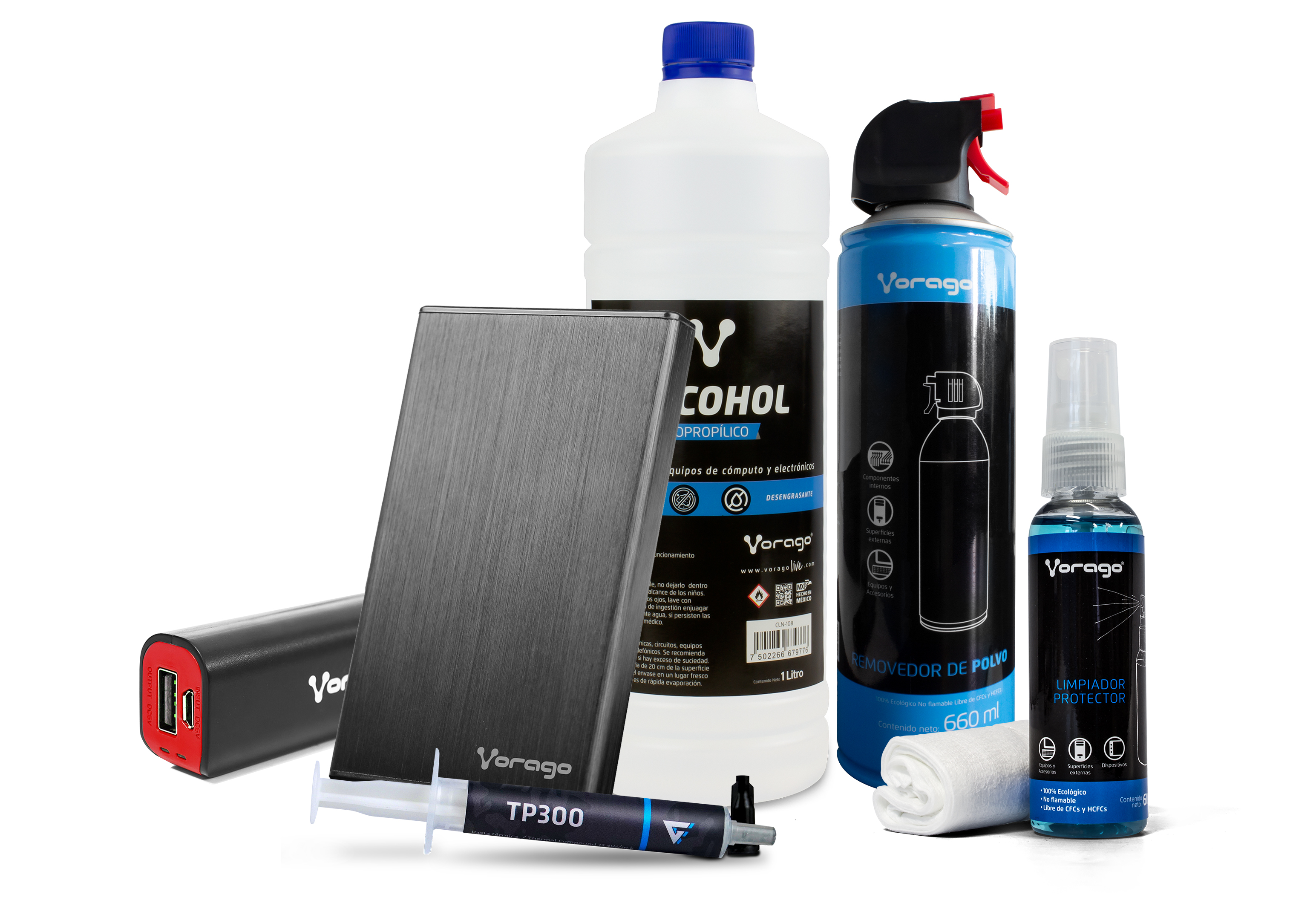 Kit Reparacion Vorago Enclosure,Aire,Alcohol,Pasta,Limpiador Y Bateria