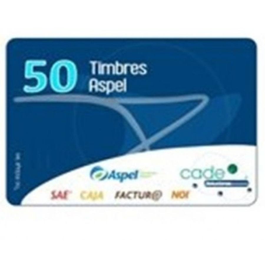 Timbres Fiscales Aspel, Sae, Incluye 50 Timbres
