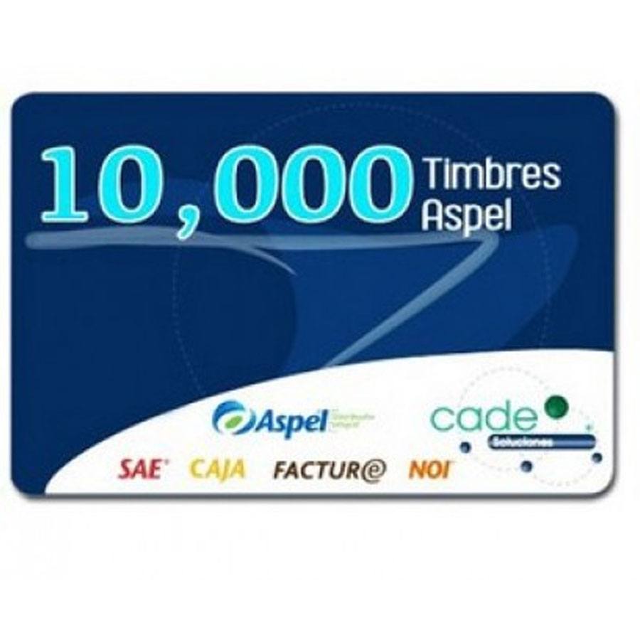 Timbres Fiscales Aspel, Sae, Incluye 10,000 Timbres