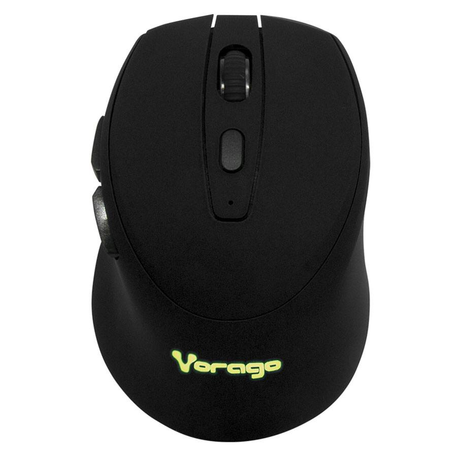 Mouse Vorago Mo-306 Inalambrico Iluminado 2400 Dpi Recargable Negro
