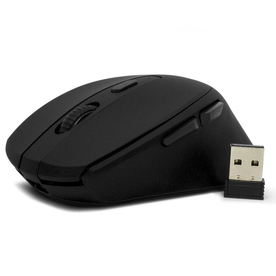 Mouse Vorago Mo-306 Inalambrico Iluminado 2400 Dpi Recargable Negro