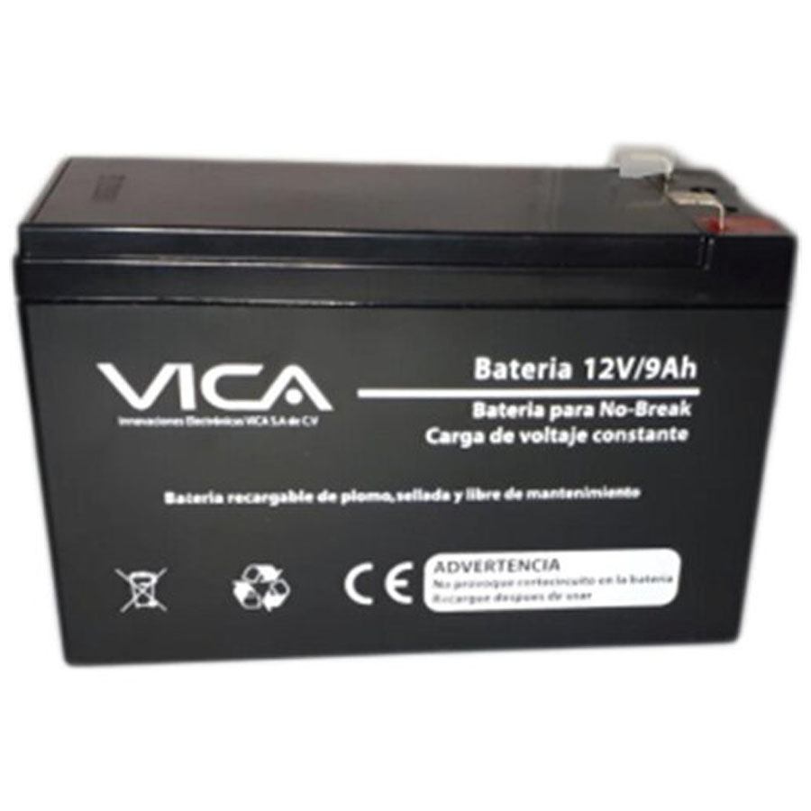 Batería De Reemplazo Vica 12V 9Ah Negro 2 Años