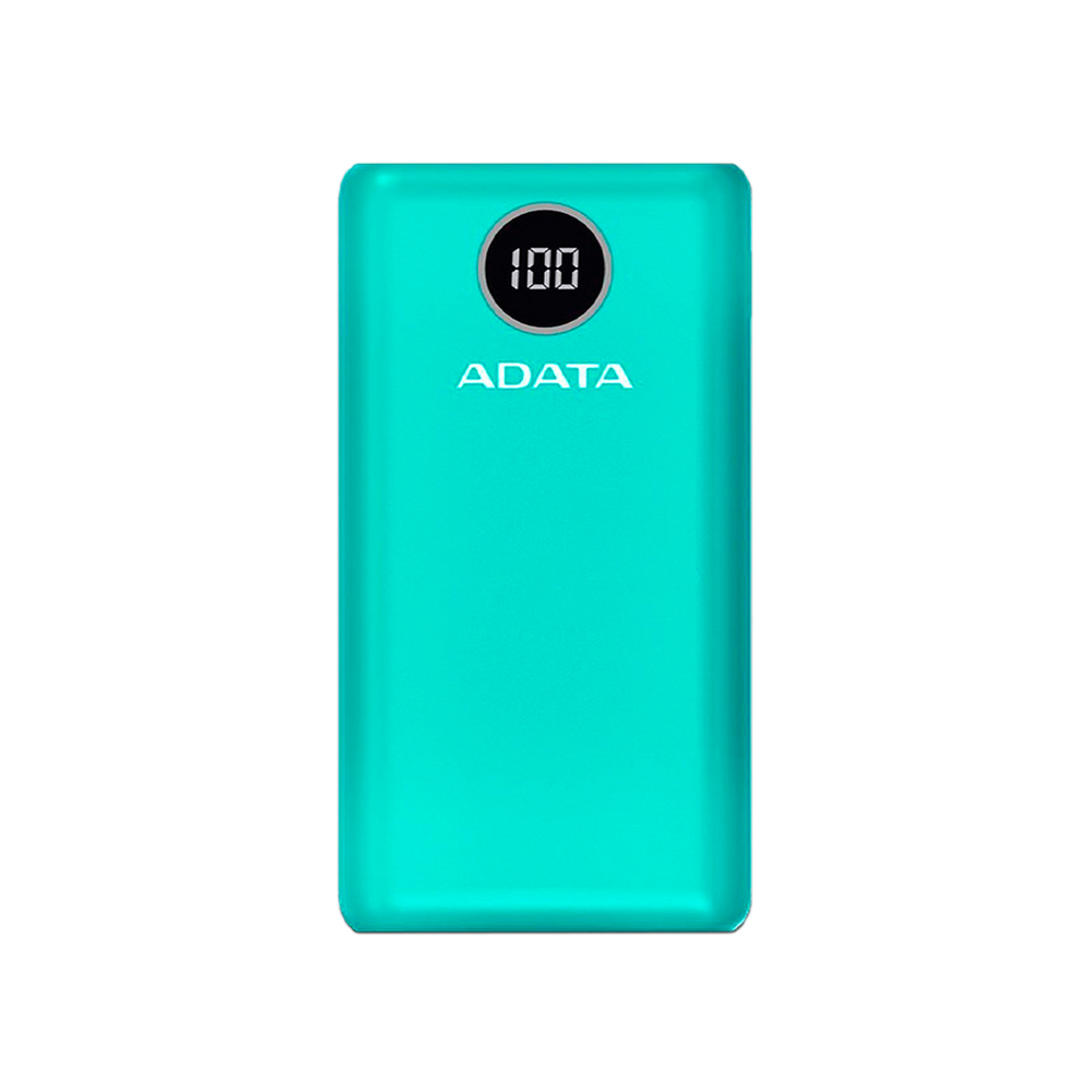 Power Bank Adata 20,000 Mah verde frontal