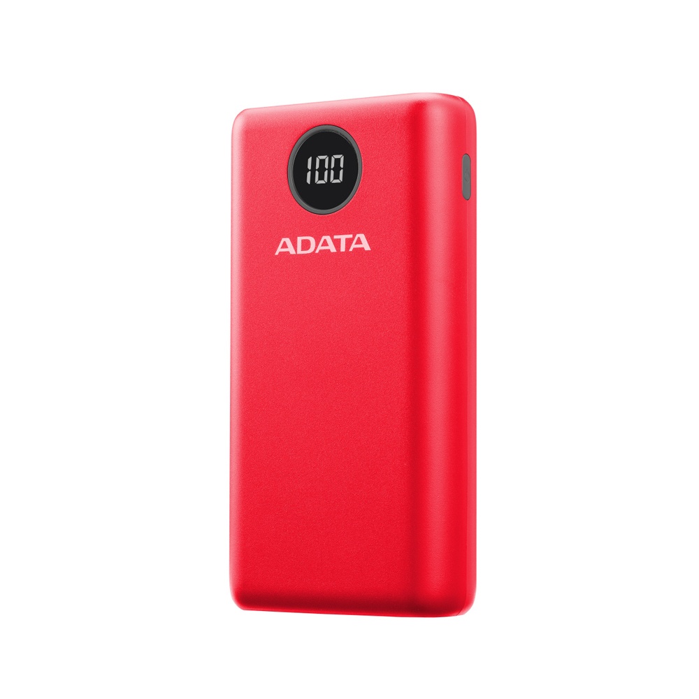 PowerBank Adata P20000Qcd rojo lateral