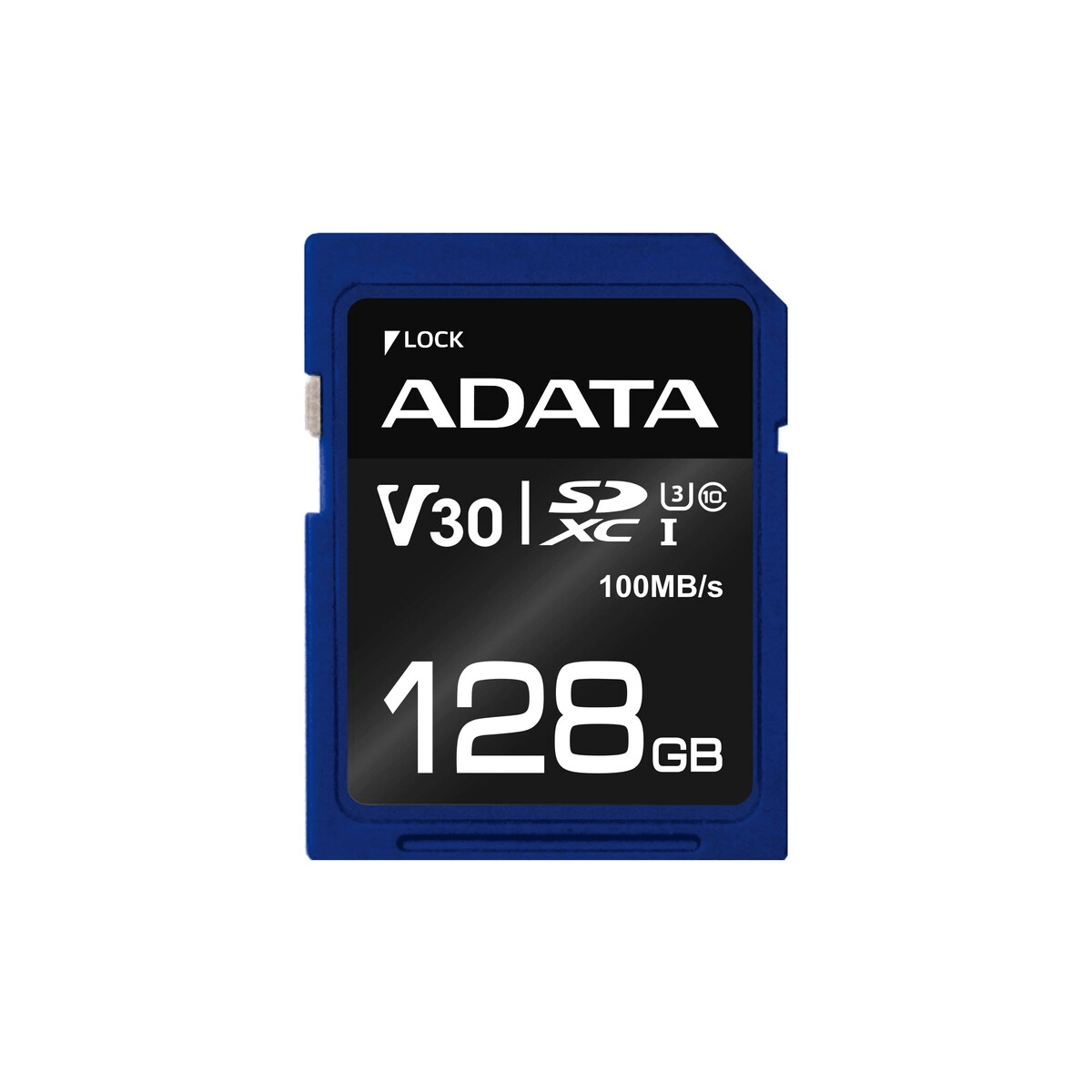 Memoria Sd Adata 128Gb Clase 10 V30 4K Uhd 100/80Mbps Azul Sdx128Gui3V