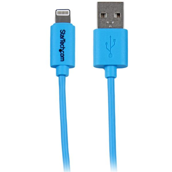 Cable 1M Con Conector Lightning  De Apple Usb Azul  Startech Usblt1Mbl