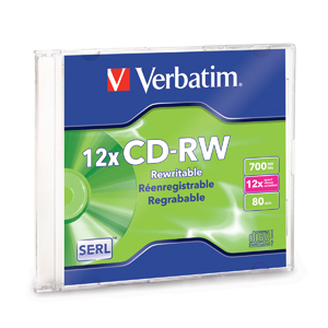 Disco Cd-Rw Verbatim 700 Mb 1Pz 12X 80 Min 95161
