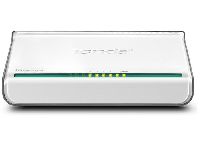 Switch Tenda S105 Color Blanco 5 Puertos Rj-45