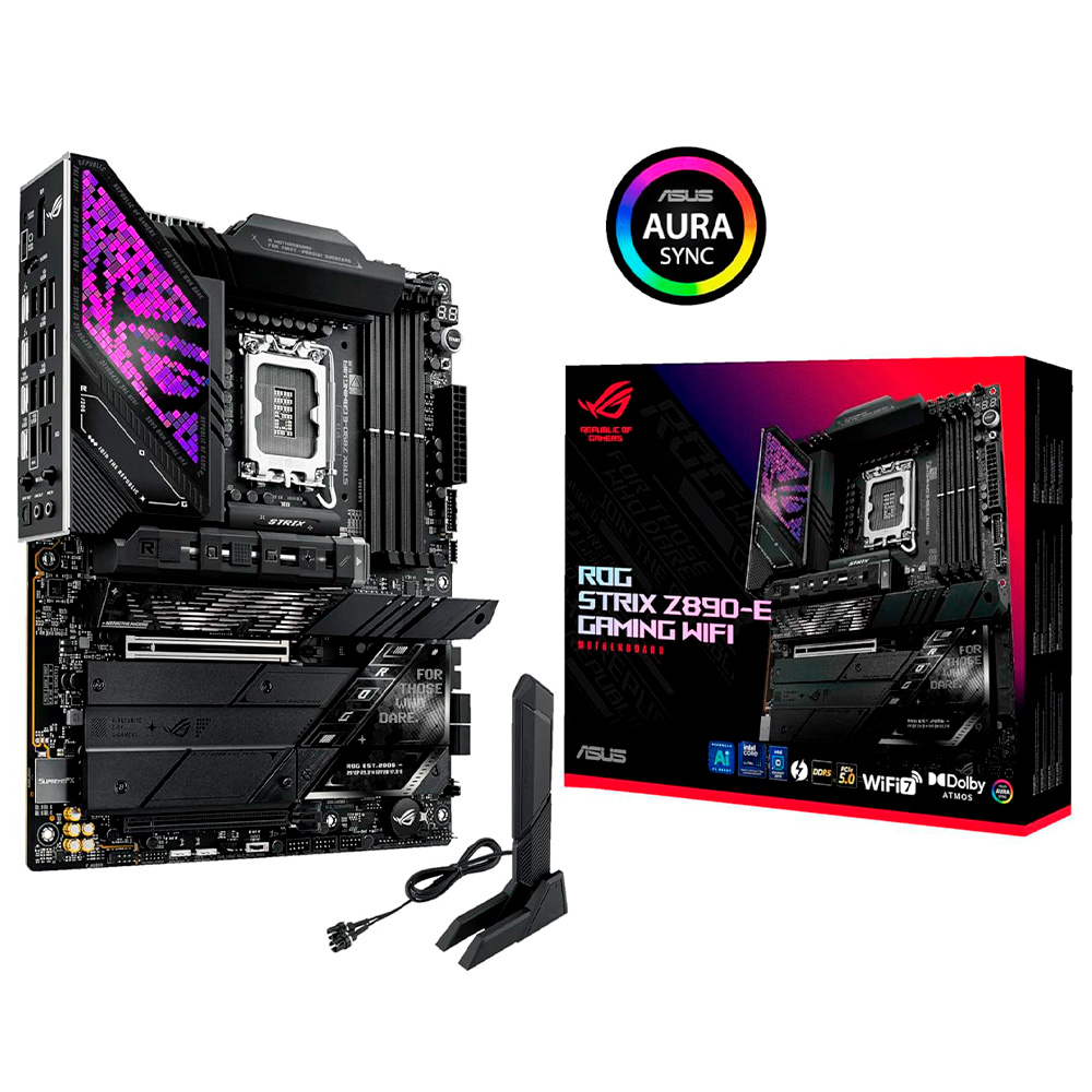 Tarjeta Madre Asus Rog Strix Z890-E Gaming Wifi Intel Z890 Lga 1851 15A 4X Ddr5 Hdmi Dp Atx