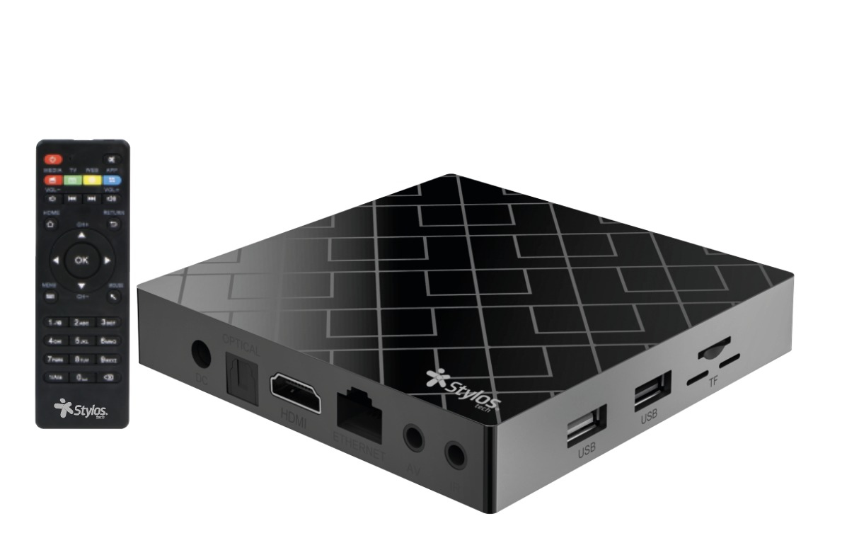 Tv Box Stylos Smart 4K 1 Gb/ 8 Gb Android 9.0 Quad-Core Stvtbx3B
