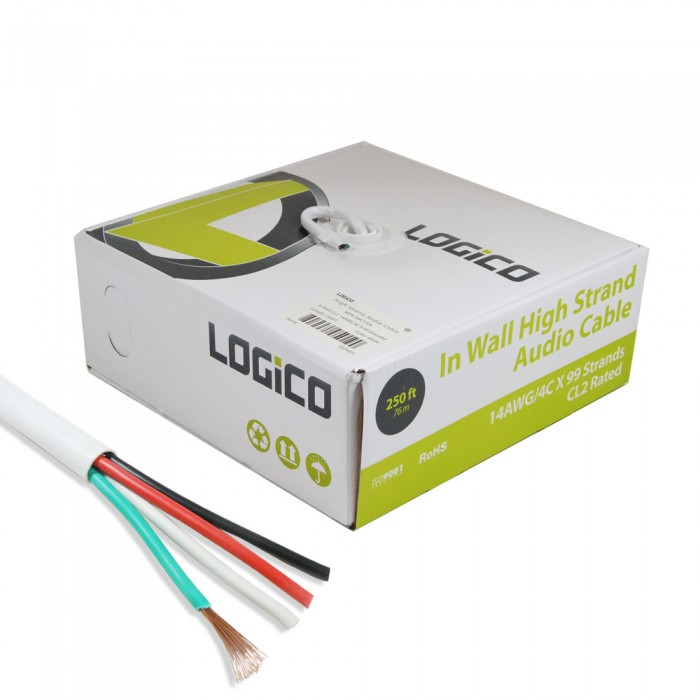 Cable De Audio Logico Swc3104 76.2M Color Blanco