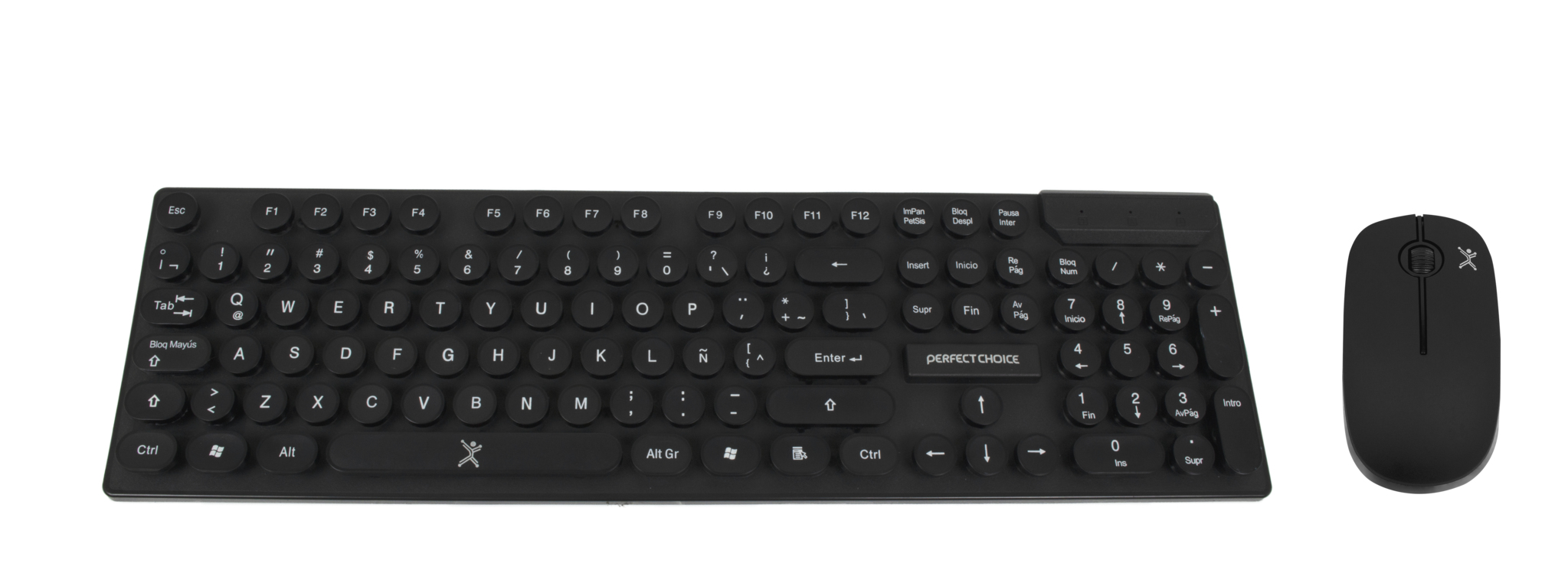 Kit Teclado Y Mouse Inal Perfect Choice Pc-201052 Sp Negro 1000 Dpi