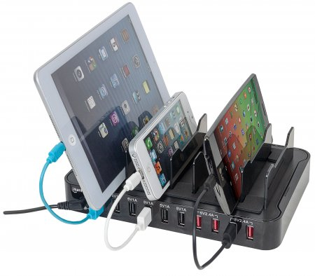 Estacion De Carga Manhattan Para 10 Dispositivos Usb 180009
