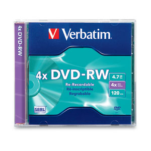 Dvd Verbatim 94836 -Rw 6X 120Min 4.7Gb Caja 1 Pza