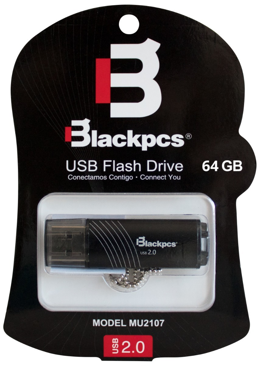 Memoria Usb Flash Blackpcs 2107 64Gb Negro Plastico Mu2107Bl-64