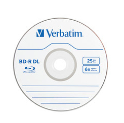 Blu Ray Paquete 25 Piezas Verbatim Vb98356 Bd-R 50Gb 6X