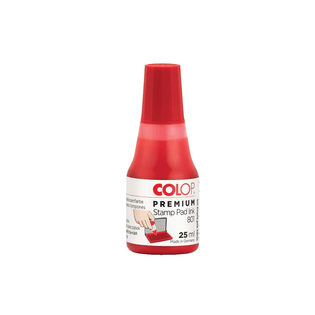 Tinta Barrilito 801R Tipo Gotero Para Cojín 25Ml Rojo