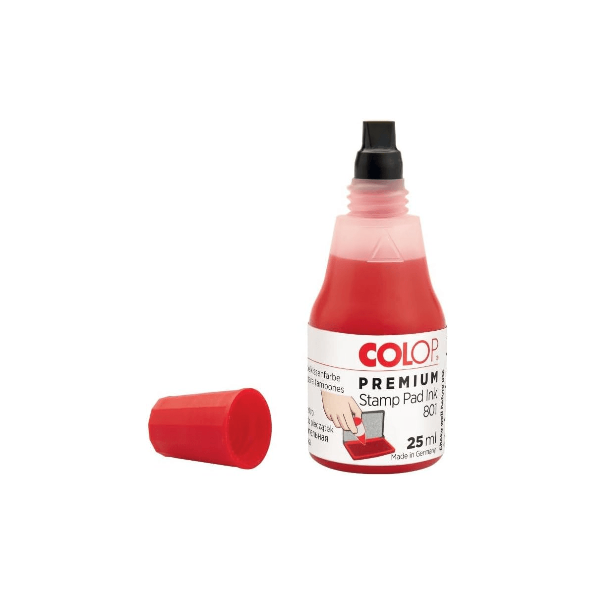 Tinta Barrilito 801R Tipo Gotero Para Cojín 25Ml Rojo
