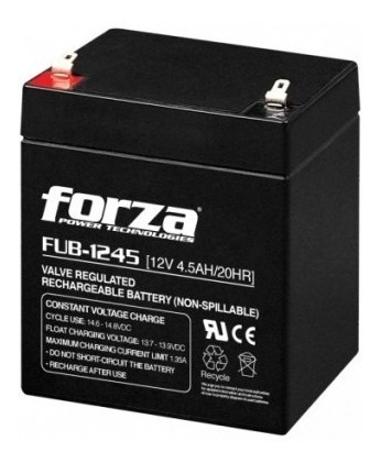 Bateria Forza Negro 12 V 4500 Mah Plomo-Acido