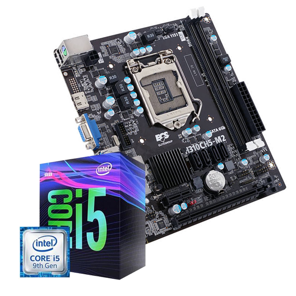 Kit De Procesador Intel Core I5 9400 + Tarjeta Madre Ecs H310C5H-M2