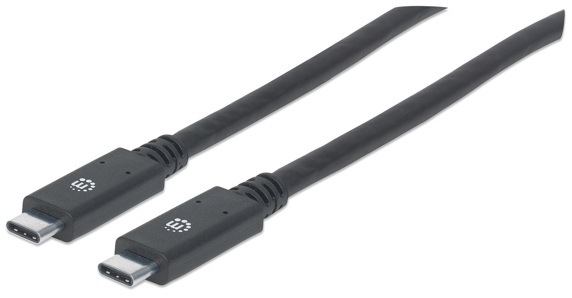 Cable Usb-C Manhattan V3.1, C-C 2.0M Negro 354905