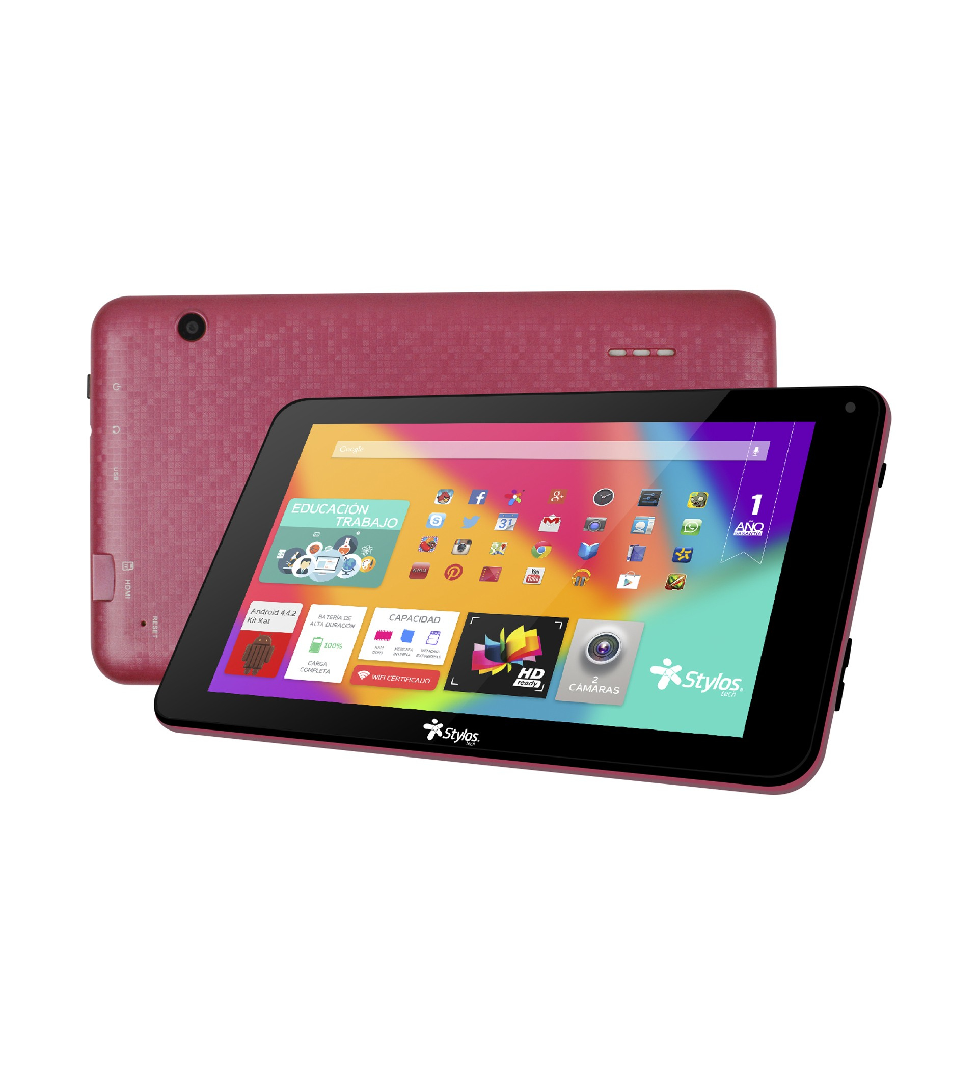 Tablet Stylos Taris Rojo Quadcore 8Gb 1Gbram And 7.0 7" Sttta82R