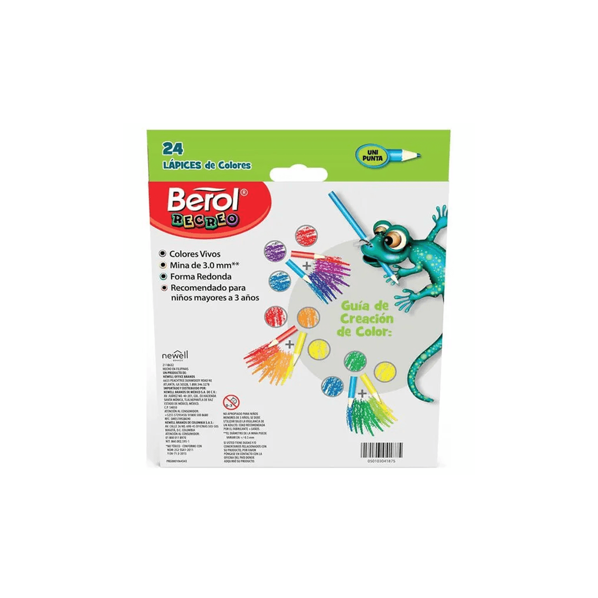 Colores Berol Recreo Largos Unipunta Con 24 Piezas 2118632