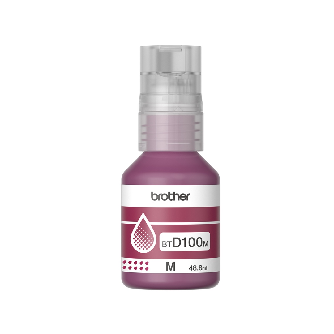 Botella De Tinta Brother Magenta Alto Rendimiento Para Mfc-T930Dw Dcp-T830Dw Btd100M