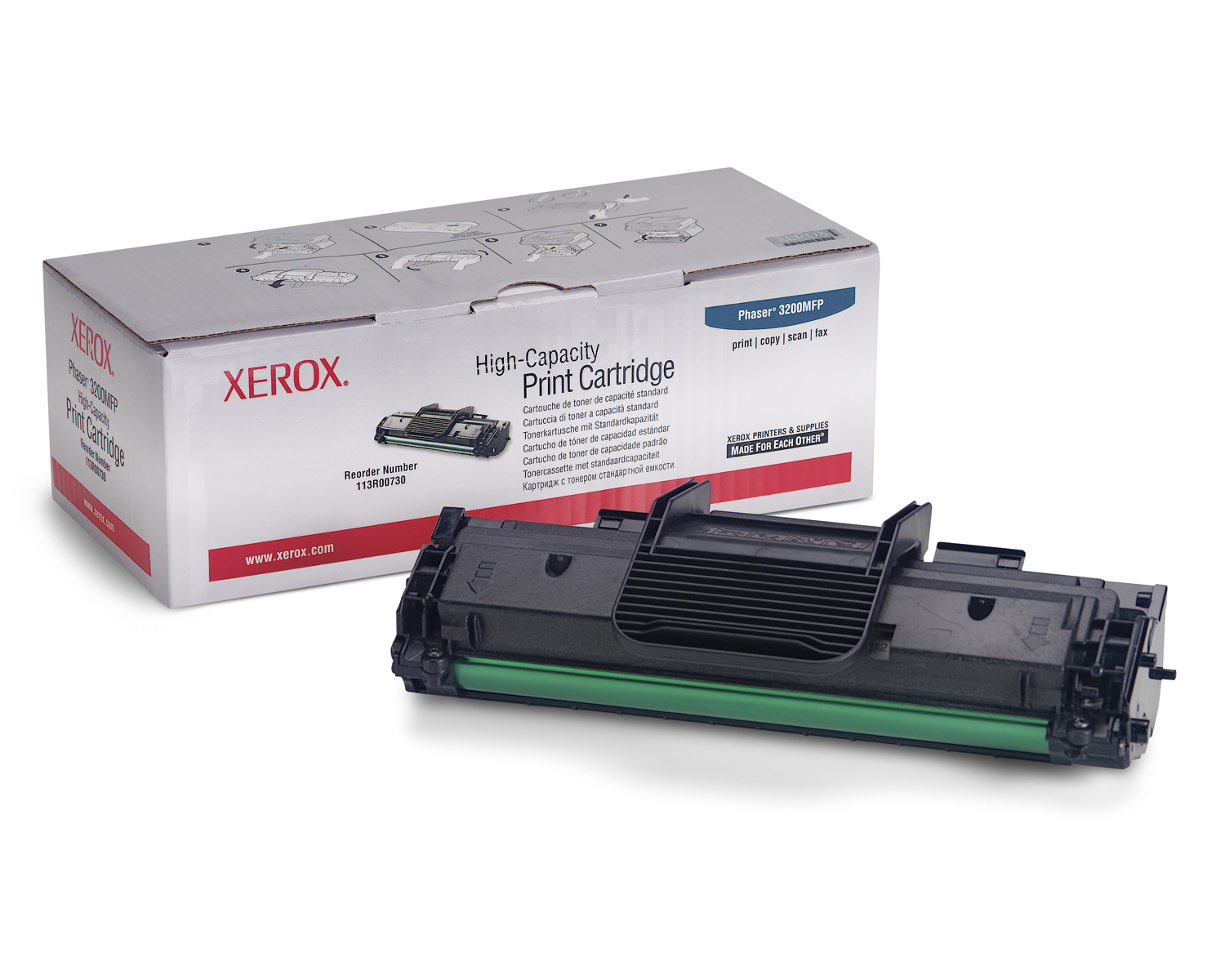 Toner Cartucho Xerox 113R00730 3000 Paginas Color Negro Laser