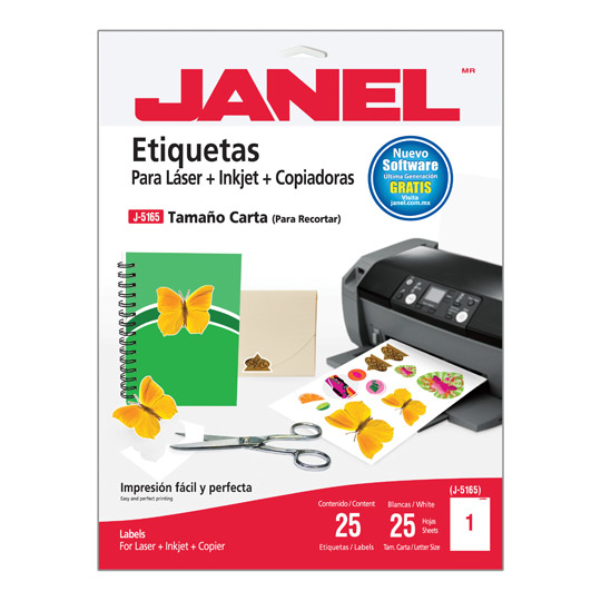 Etiqueta Janel 108 Carta Laser J5165 C/25Hjs