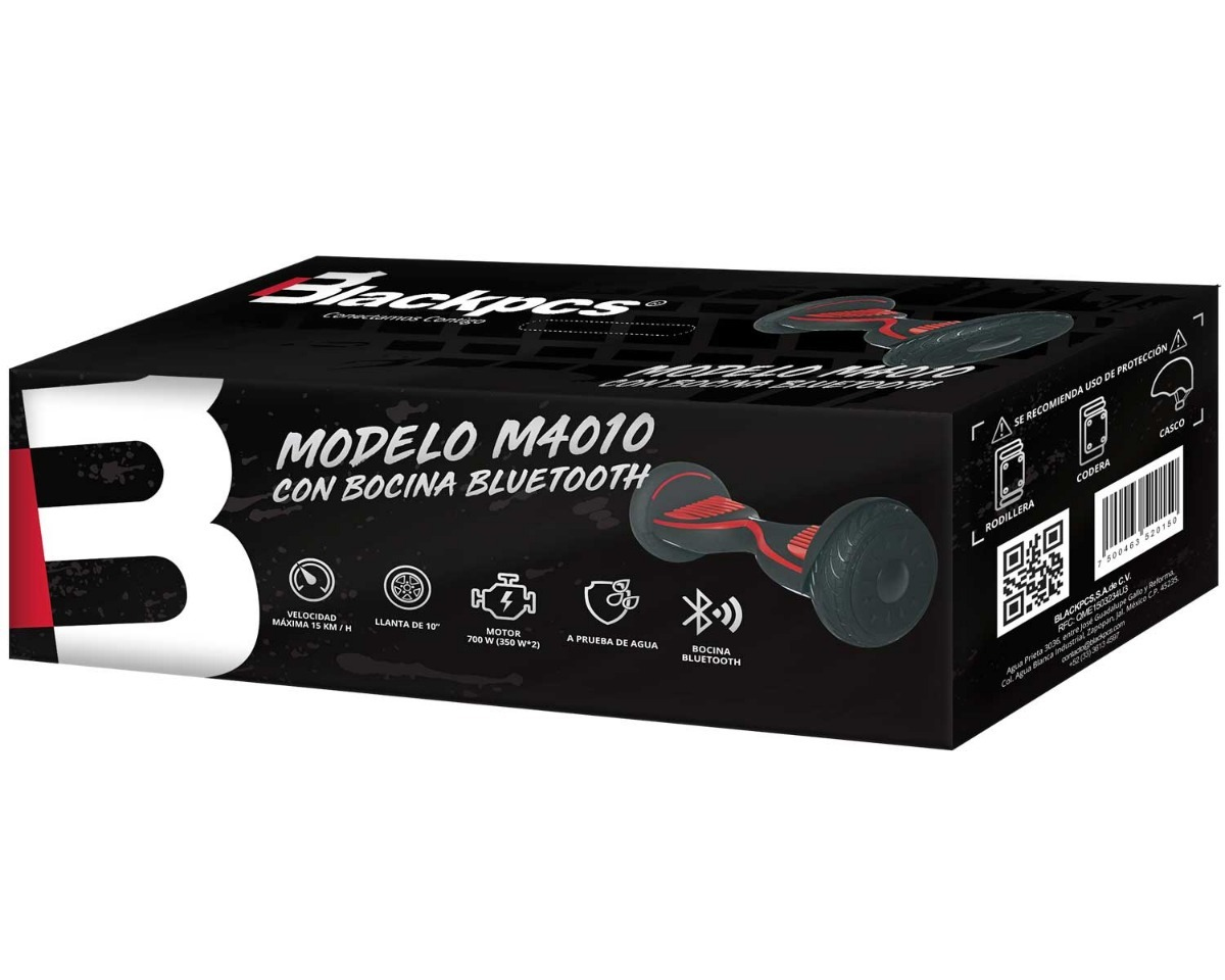 Hoverboard Electrico Blackpcs 10" Bocina Bluetooth Blanco (M4010-W)