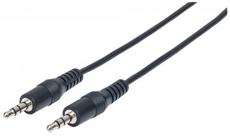 Cable Audio Manhattan Auxiliar 5Mts 3.5Mm Negro 354585