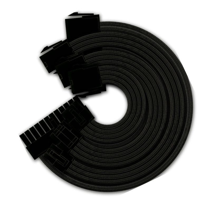 Cable Tejido Para Fuente De Poder Kabel Yeyian, 300Mm Negro (Ks1000N)