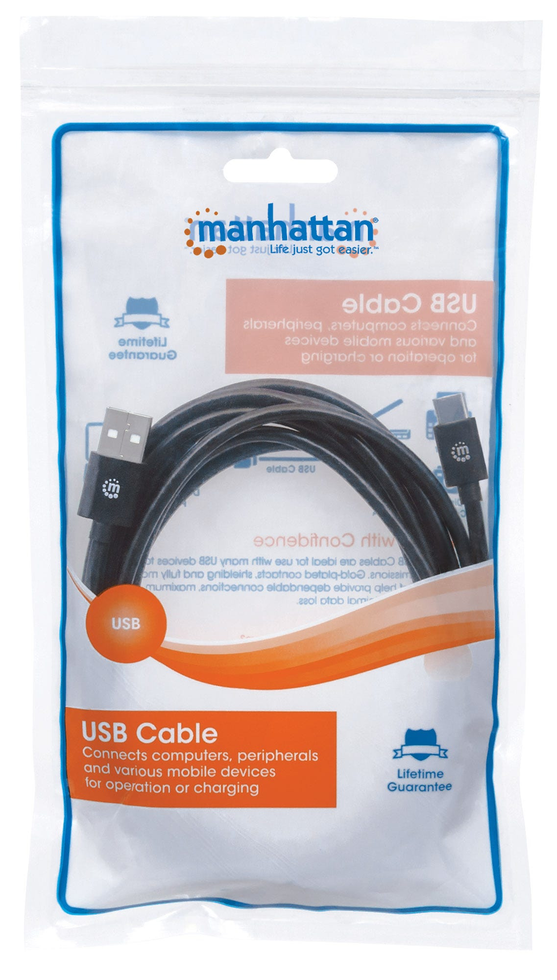 Cable Usb Manhattan Tipo C Macho - Usb A Macho 2.0M 354929